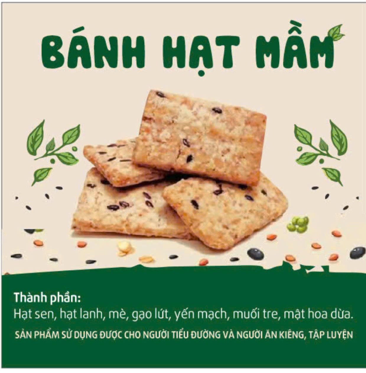 Bánh hạt mầm gạo lứt